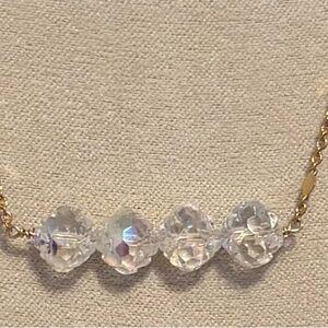 Iridescent bar necklace